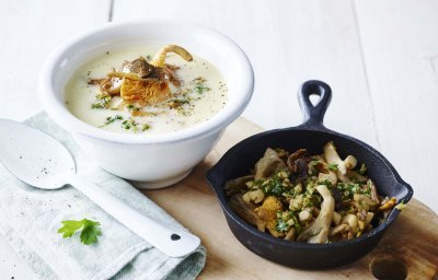 Soupe de pommes de terre aux champignons