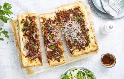 Flammkuchen met pulled pork