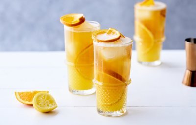 Heerlijke sunny orange mocktail met Palm en Leffe 0.0 