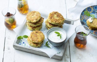 Aardappelkoekjes met snelle dip