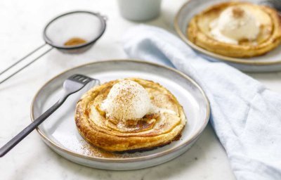 Tartelettes aux pommes et glace vanille