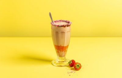 Chocolade-aardbeienmilkshake