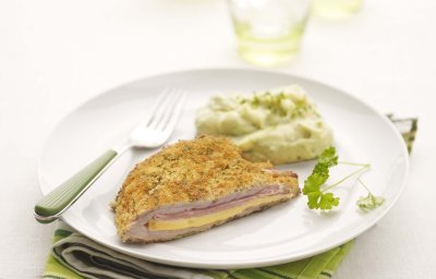 Cordon bleu au jambon cuit et fromage d'abbaye Affligem