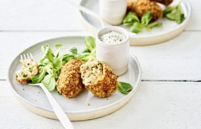 Croquettes de poulet à la sauce tartare fraîche