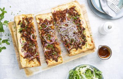 Flammkuchen met pulled pork