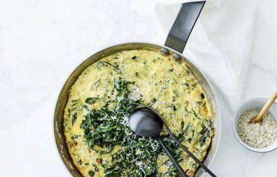 Frittata au chou frisé