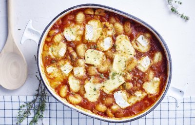 Gnocchi met tomatensaus, champignons, bier en Belgische kaas