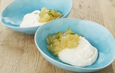 Luchtige crème van Griekse yoghurt