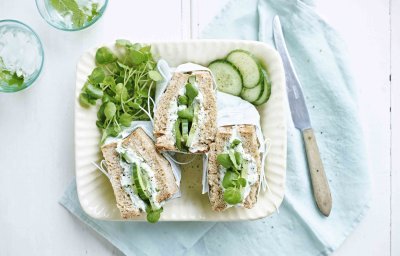 Tartines aux légumes verts