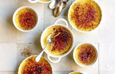 Crème brûlée met geitenkaas