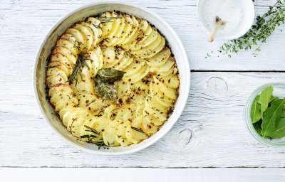 Hasselback aardappelgratin