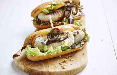 Hotdog tendance au boudin blanc