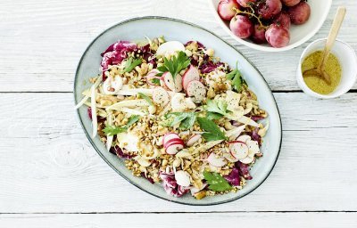 Herfstsalade van witloof en gepofte boekweit 