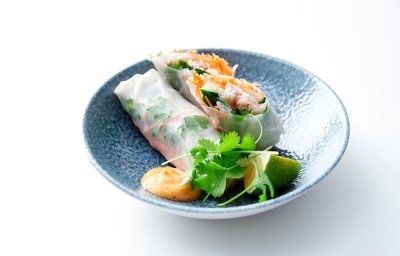 Springrolls van noordzeekrab