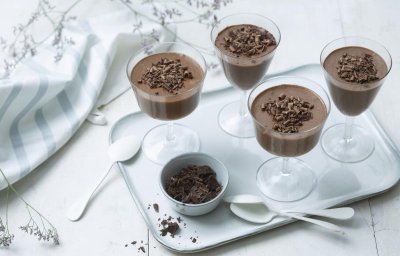 Ongezoete chocolademousse