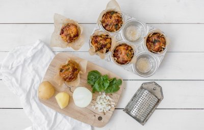 Ontbijtmuffins met aardappel