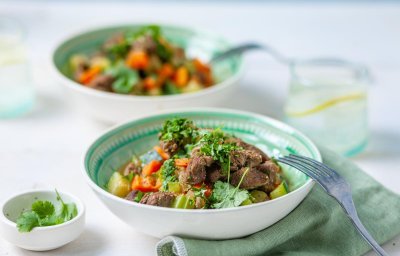 Tajine met lamsvlees en groenten 