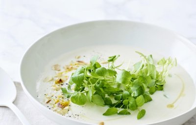 Velouté de cresson aux amandes