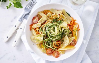 Zeekat met courgetti