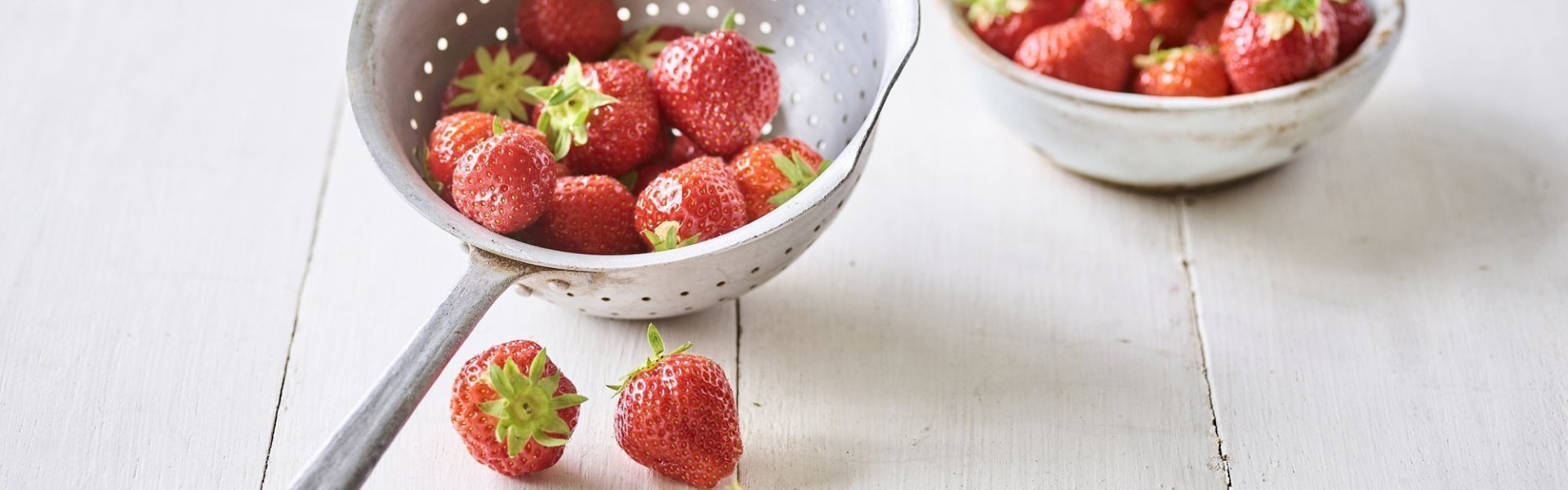 Aardbeien in een vergiet Aardbeien in een vergiet