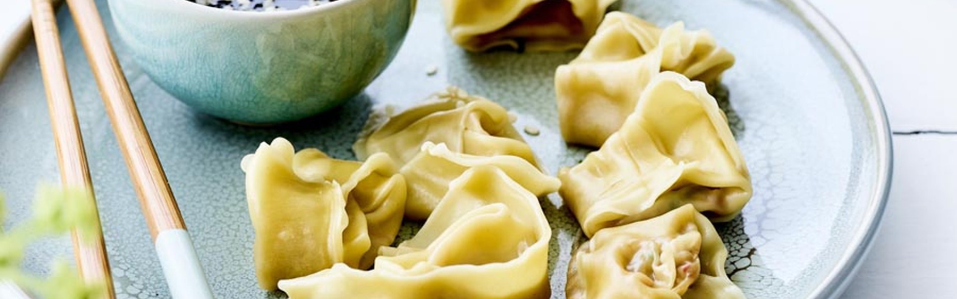 Dim sum met noordzeekrab Dim sum met noordzeekrab
