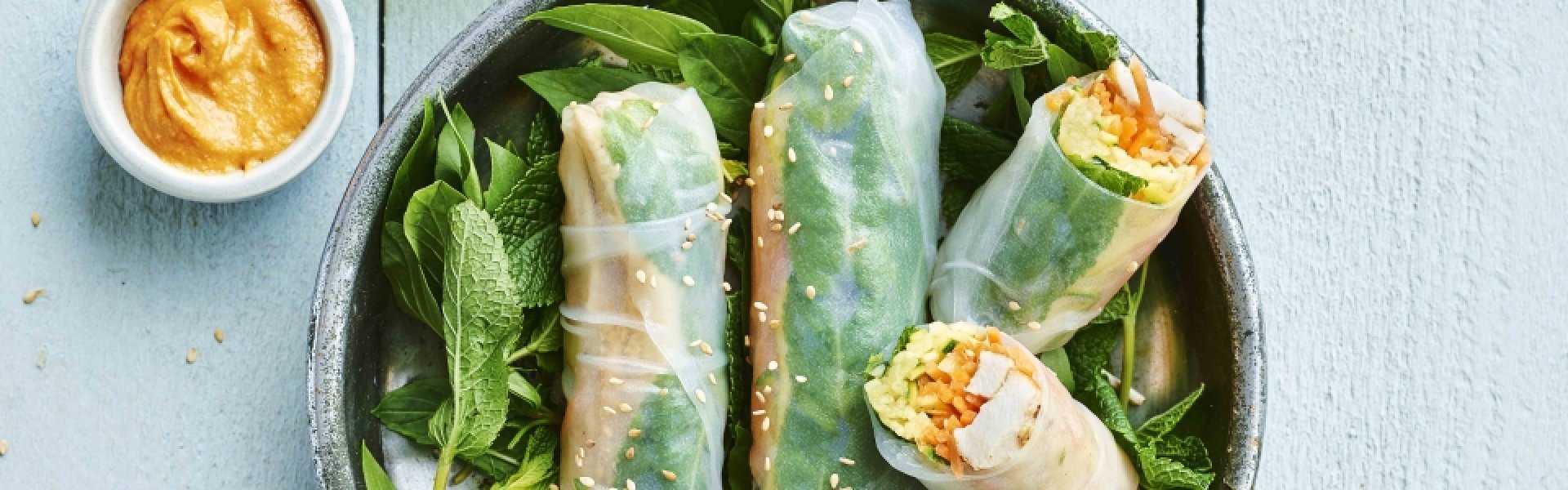 Springrolls met konijn Springrolls met konijn