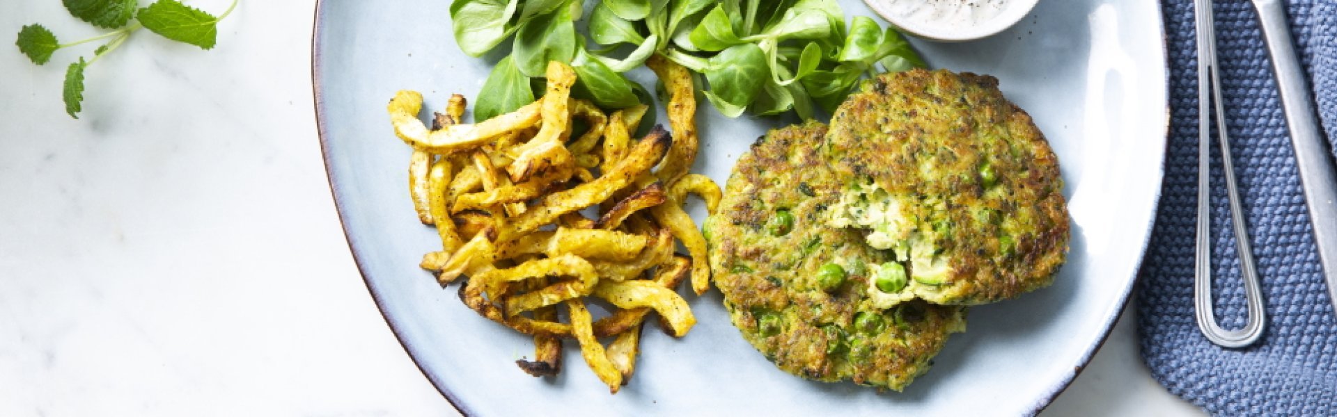 Groenteburger met knolselderfrieten Zo maak je knolselder in de oven klaar