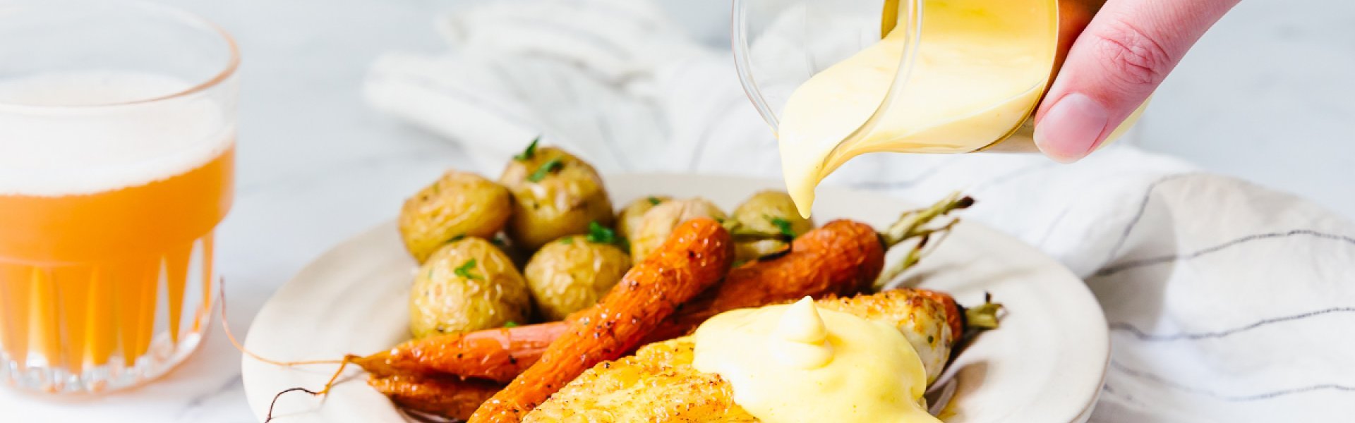 Mechelse koekoek met mousselinesaus van pickles en oude geuze Mechelse koekoek met mousselinesaus van pickles en oude geuze