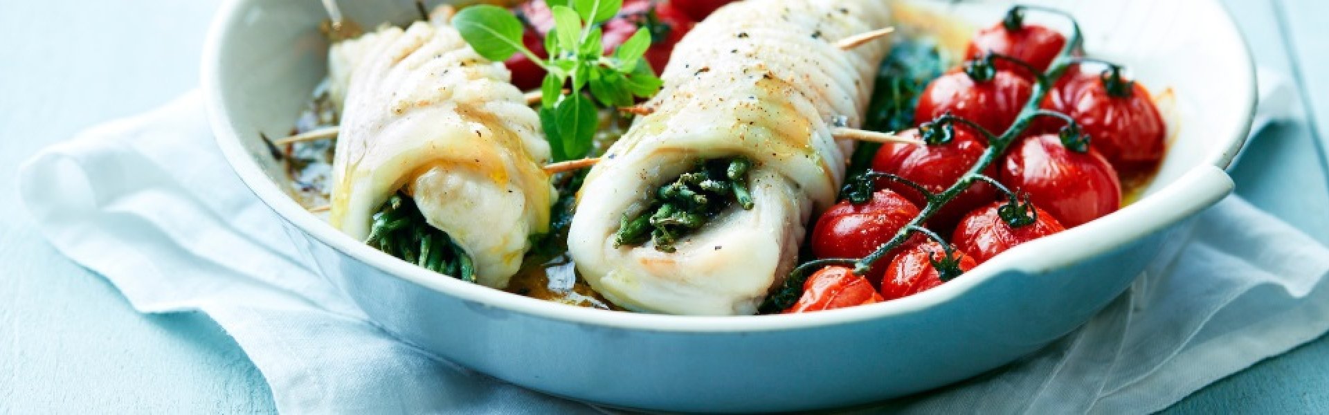 Rogfilet met kerstomaten Rogfilet met kerstomaten