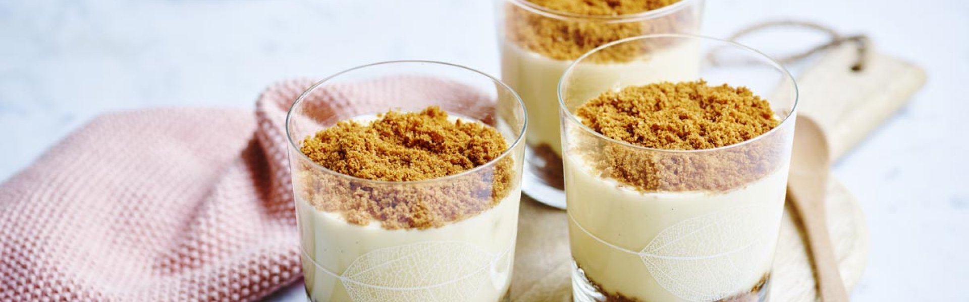 Vanillepudding met speculaaskoekjes