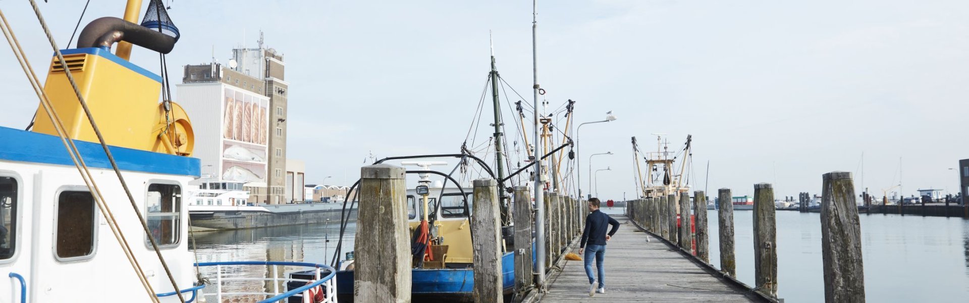 Boten in de vissershaven